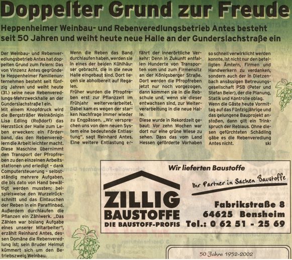 2002-10-31 Doppelter Grund zur Freude